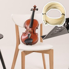 Yibuy 50g Violin Bow Hair Violin Bow Replacement 83cm Horse Hair White
