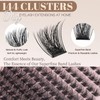 AYNKH Wimpern Extensions 144 Pcs C Curl Cluster Lashes DIY