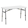 Living and More 4ft Height Adjustable Half Folding Table with