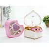 Heart Shape Dancing Ballerina Music Box Jewelry Box Carousel Swivel