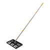 17"x10"Lawn Leveling Rake with Aluminum Rollers, Stainless Steel Yard Lawn