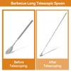 2 cucharas de cocina, cuchara telescópica de acero inoxidable, cuchara