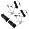 munirater 2-Pack Folding Anchor Set 2.5kg White Complete with Storage