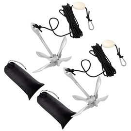 munirater 2-Pack Folding Anchor Set 2.5kg White Complete with Storage Bag