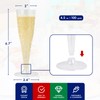 JOLLY CHEF 100 Pack Plastic Champagne Flutes Disposable 4.5 oz