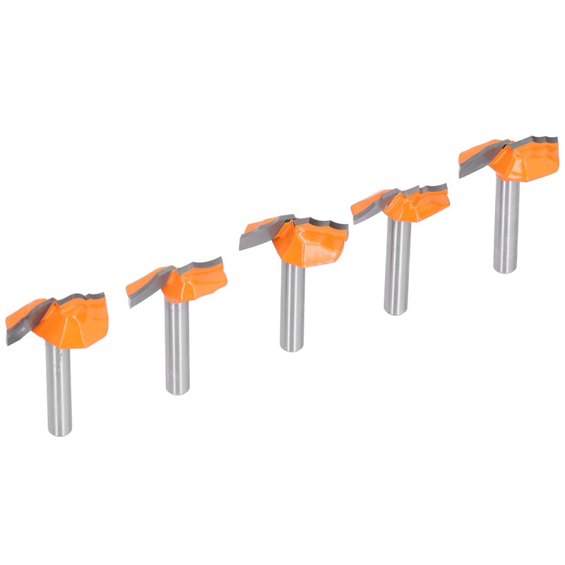 5Pcs 6mm Shank Router Bit Yellow Milling Cutter for Cabinet