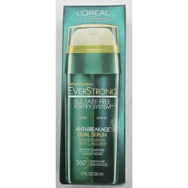 Loreal Lot of 2 New L'Oreal EverStrong Anti-Breakage Dual Serum Sulfate-free 1.0 FL Oz
