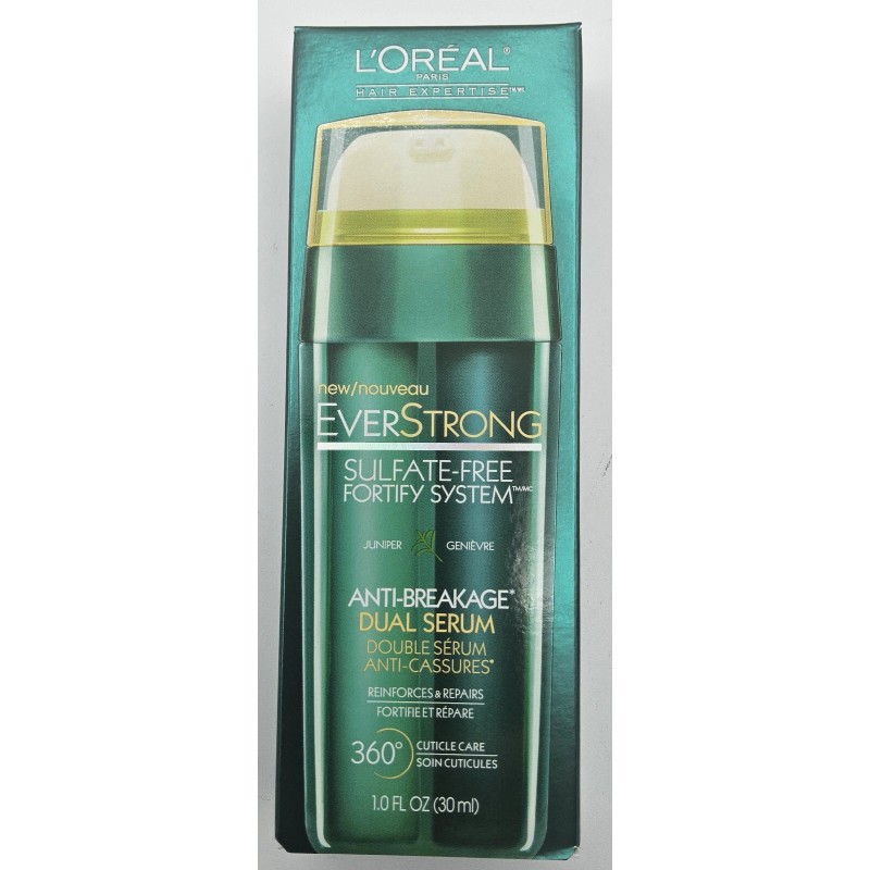 Loreal Lot of 2 New L'Oreal EverStrong Anti-Breakage Dual Serum