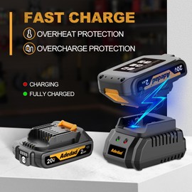 1/2 Power Impact Wrench 400N.m/ 300ft-lbs Impact Gun Cordless Electric Impact Driver with Battery and Charger include 17/19/20/21mm Sockets and 5 inch Extension Rod