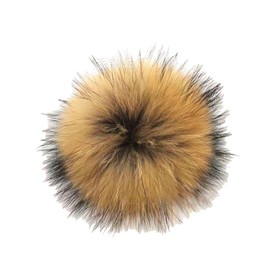 BrightGlow Faux Fur Pompom Soft Pompoms for Crafts Natural Fur Pompom Large Pom Pom Balls Fluffy Plush Balls Faux Fur Pom Poms for Hats, Bags, Scarf Accessories, Brown, 10 cm