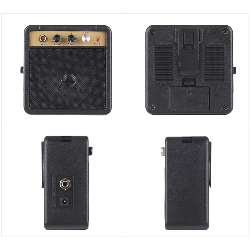 Btuty Mini Guitar Amplifier Amplifier Speaker 1W, 6.35mm Input 1/4"