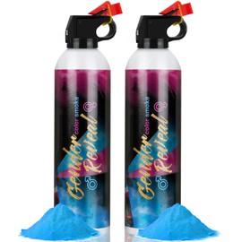 Gender Reveal Fire Extinguisher 2 Packs, Gender Reveal Ideas, Baby Girl Reveal Party Ideas 100% Biodegragable for Gender Reveal Decorations（Blue）