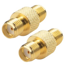 YILIANDUO RF Coaxial Adapter SMA Female to Female Gold Plating Coaxial Adapter with Direct Thread for WLAN Antenna Amplifier Antenna Coaxial Cable Pack of 2