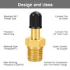 8Pcs Brass Schrader Valve,NPT Car Valve Adapter,NPT Tank Valves with