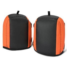 NINEMAX 1 Paar Knieschoner Arbeiten,Knieschützer Baustelle mit Verstellbaren,Gurten Knieschutz Arbeit für Männer und Damen,Gartenarbeit Fliesenlegen(Orange)