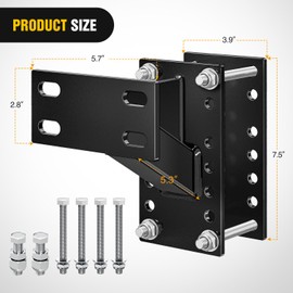 Nilight Spare Tire Carrier Trailer Spare Tire Mount Boat Trailer Carrier Bracket Utility Trailer Accessories Fits 4 & 5 & 6 Lugs Trailer Wheels on 4" 4.5'' 4.75'' 5'' and 5.5'' Bolt Patterns 150 Lbs
