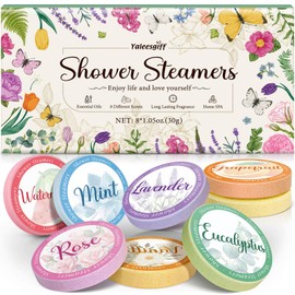 Yaleesgiff Gifts for Women Shower Steamers Aromatherapy Easter Gifts, Home SPA Self Care Natural Essential Oil Relaxation Shower Bombs Easter Gifts for Women Birthday Gifts for Mum, Teens