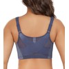 DotVol Women's Full Figure Front Closure Wirefree Jacquard Back Support