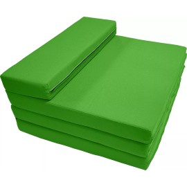 Danfuton Portable Lounger Shikibuton, Flip Foam Beds Sleep Mats 83x27x3, Lime