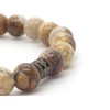 Zen-Ethno-Herrenarmband aus braunen Jaspisperlen und bronzefarbenem Buddha