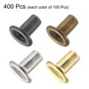 sourcing map 400Pcs Super Tiny Grommets Kit Metal Eyelets 1.5mm/0.06"