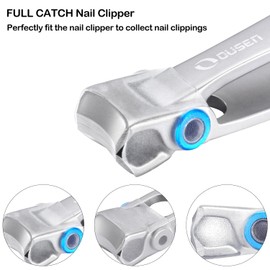 Nail Clippers with Full Catcher, Real Anti-Splash Nail Clippers for Men & Women, Wide Jaw Opening Toenail Clippers for Seniors Thick Nails, Adult Toe Nail Clipper Fingernail Cutter Catch All Clippings