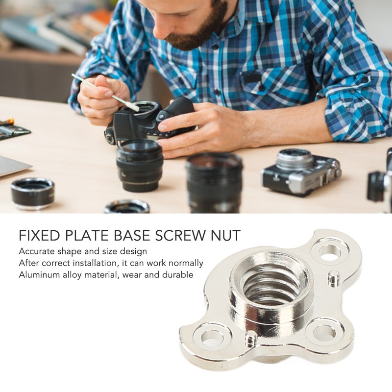 Tripod Fixed Plate Base Screw Nut Aluminum Alloy Tripod Fixing