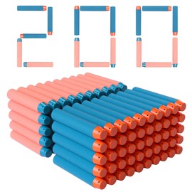 lififun 200-Dart Refill Pack Foam Darts Compatible with Nerf N-Strike Elite & Elite 2.0 for All Blasters That Use Elite Darts Blue & Orange