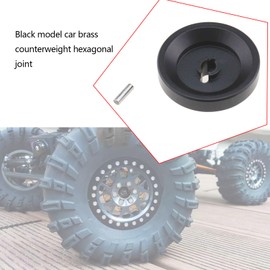 The Lord of the Tools 4Pcs Black Wheel Weights Hex Adapter Brass 7 mm Heavy Duty Wheel Hub Spacers Compatible with Axial SCX24 AXI90081 AXI00001 AXI00002 AXI00005 1/24 RC Crawler Car