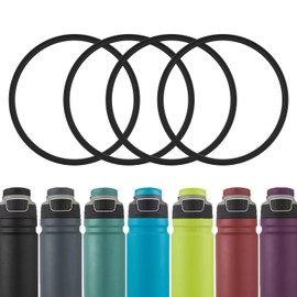 BOSORIO 4 Pack Gaskets Compatible with Coleman AUTOSEAL FreeFlow 24oz Water Bottle, Replacement Rubber Seal Part for Coleman AUTOSEAL Spout Lid, Replacement Silicone O Ring