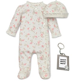 Little Me Baby Girls Pajamas Infant-and-toddler-bodysuit-footies, Off-white, 9 Months US