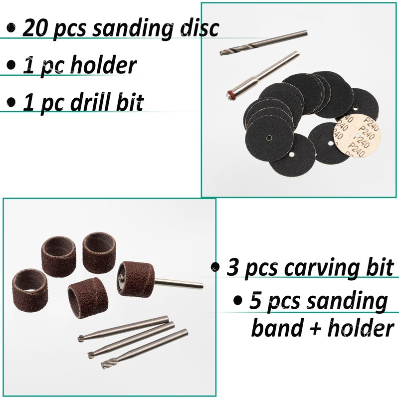 AERZETIX - C77471-30-Piece Sanding Set Wood Milling Drill Bit Holder
