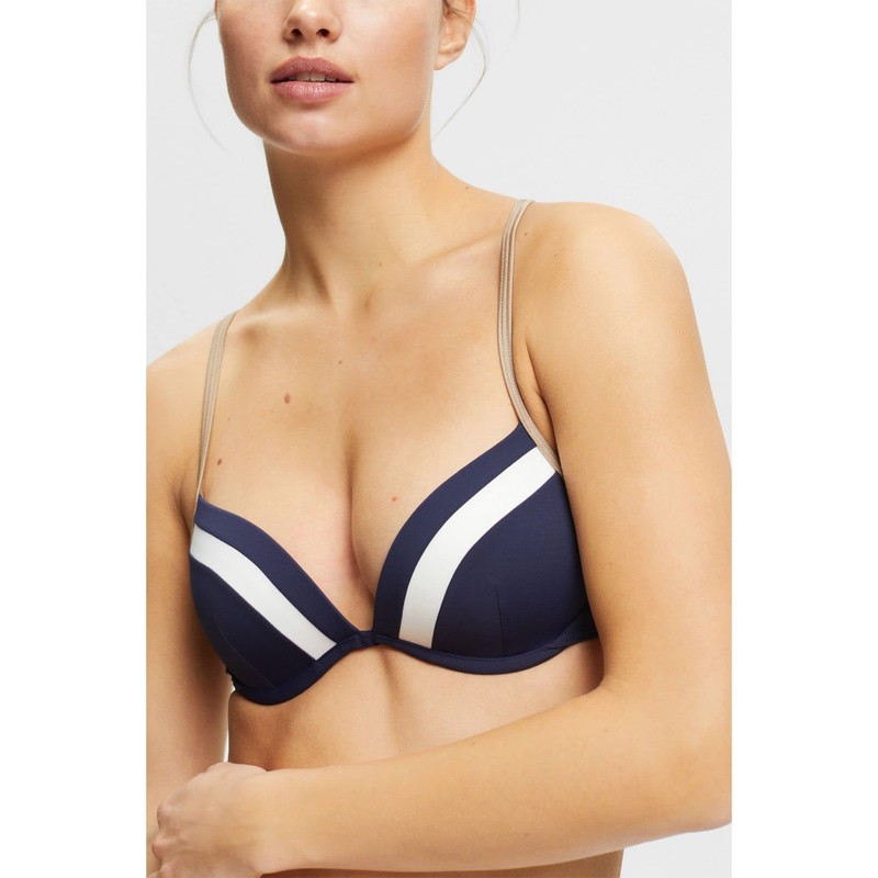 ESPRIT Women's Tayrona Beach RCS Pad.Plunge Bikini, Navy 1
