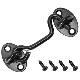 Gate Latch Door Lock Door Buckle Set of 1 with 4 Screws Key Retrofit Reinforced Sliding Door Sliding Door Window Furniture Bedroom Easy Installation Stainless Steel Black