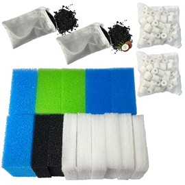 Beaufan Aquarium Filter Media Set, Suitable for Juwel Bioflow 3.0 M (2 x Blue Fine Sponge, 2 x Blue Coarse Sponge, 2 x Green Sponge, 2 x Activated Carbon Sponge, 6 x Filter Floss, 2 x Carbon Filter, 2