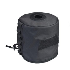 Hdlsina Upgraded Large Capacity Roll Paper Storage Holder Pouch Toilet Paper Holder Hanging Toilet Paper Dispenser with MOLLE for Camping Tent (Black)