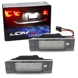 iJDMTOY Xenon White 18-SMD 3W Full LED License Plate Light Kit Compatible With Infiniti Q50, Nissan Juke Versa X-Trail Rogue Sport