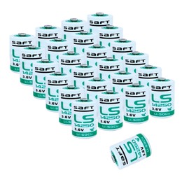 XNLWDVQQW *<25-Pack> LS14250 3.6V Lithium Battery LS 14250 3.6 Volt 1200mAh C 1/2 AA Lithium Battery for LS14250 1/2 AA 3.6v Lithium Battery