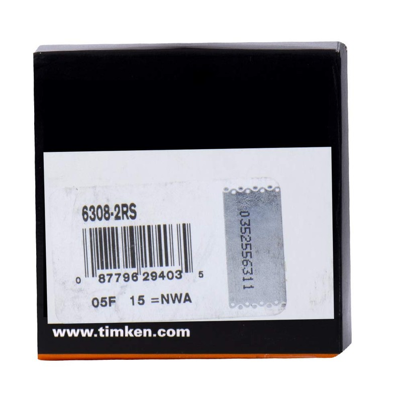 TIMKEN 6308-2RS 2 Pcs Double Rubber Seal Bearings 40x90x23mm, Pre-Lubricated
