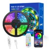 WS2812b Kit Individually Addressable LED Strip 16.4FT 30Pixels/m, Bluetooth APP