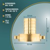 Poppstar Hose Connector 1 1/4 Inch Brass (Including Union Nut