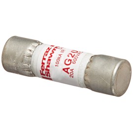 Mersen AG Amp-Trap Class G Fuse, 600VAC, 100kA AC, 20 Ampere, 13/32" Diameter x 1-13/32" Length