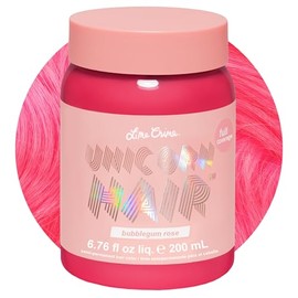 Lime Crime Unicorn Hair Dye, Bubblegum Rose - Warm Rose Pink Fantasy Hair Color - Full Coverage, Ultra-Conditioning, Semi-Permanent, Damage-Free Formu