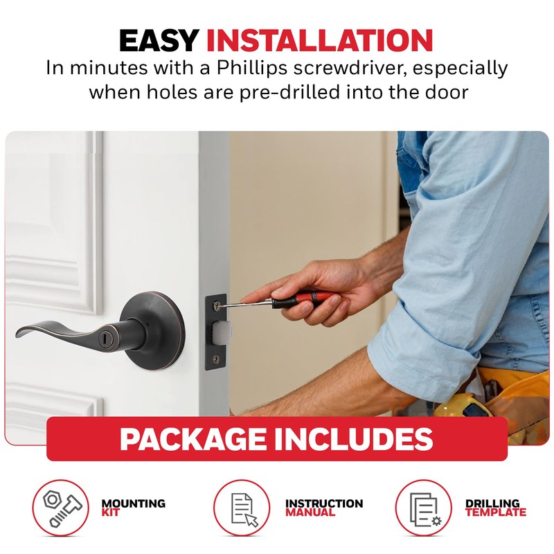 Honeywell Safes & Door Locks - Wave Privacy Lever Door