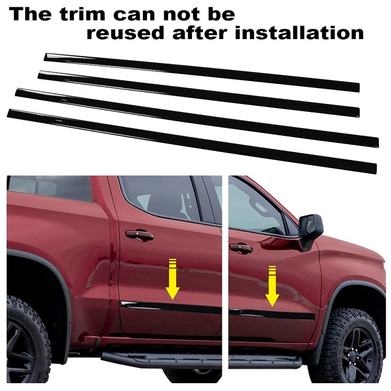 G-PLUS Body Side Molding Trim 1/18" Compatible with 2014-2018 Chevy