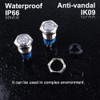 DMWD 5Pcs 16mm Metal Latching Push Button Switch Waterproof Silver