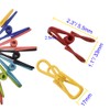 LE-stone 50Pcs Multi-Purpose Clothesline Utility Clips PVC-coated Steel Wire Clip