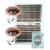 NAGARAKU Brown Lash Clusters, D Curl 280pcs 30D&40D DIY Cluster