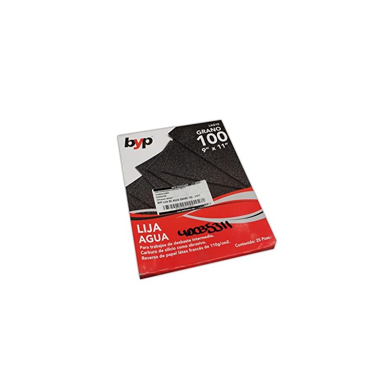 Pack 25 Lijas De Agua 9''X11'' Grano 100 BYP