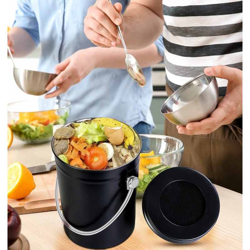Utopia Kitchen Compost Bin for Kitchen Countertop, 1.3 Gallon Compost